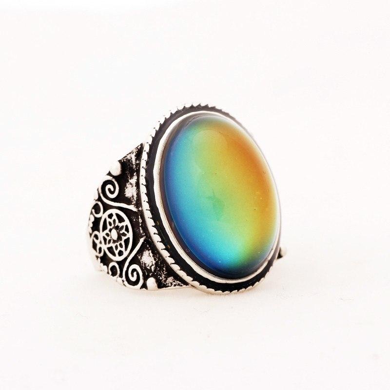 Magical Mood Ring Steampunk Antique Silver