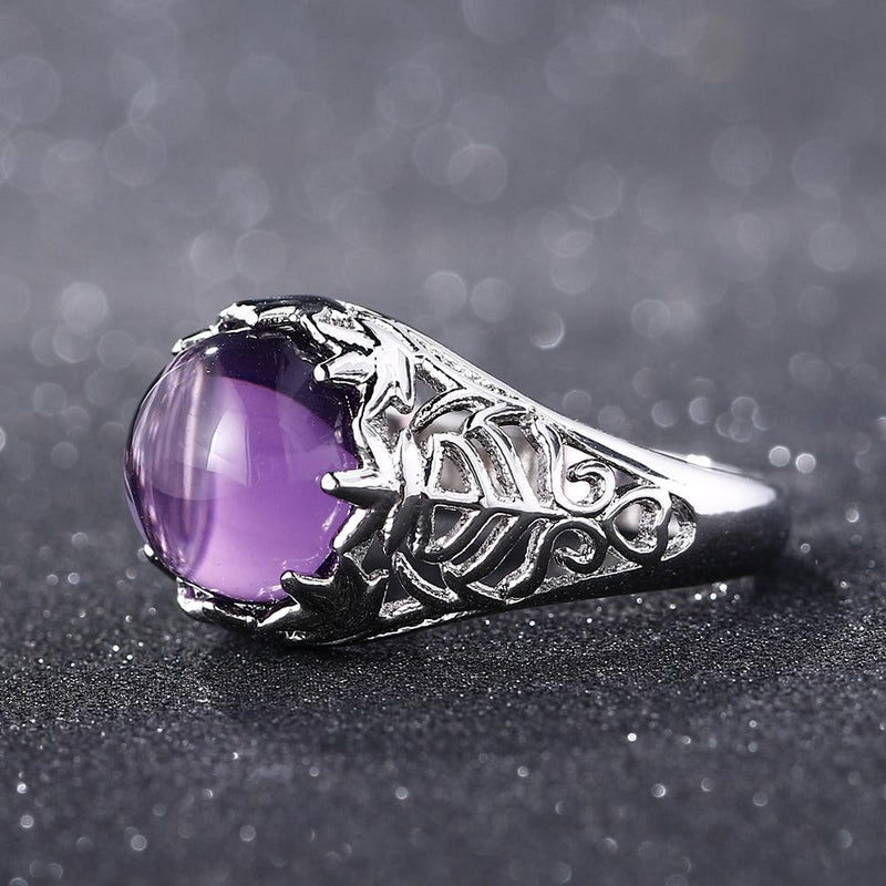 Majestic Amethyst Silver Ring