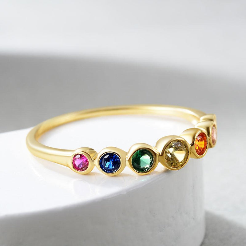 Majestic Rainbow Gemstone Ring
