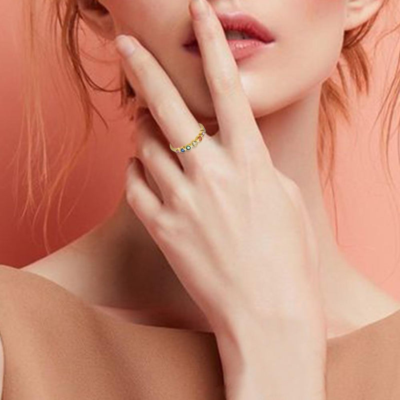 Majestic Rainbow Gemstone Ring