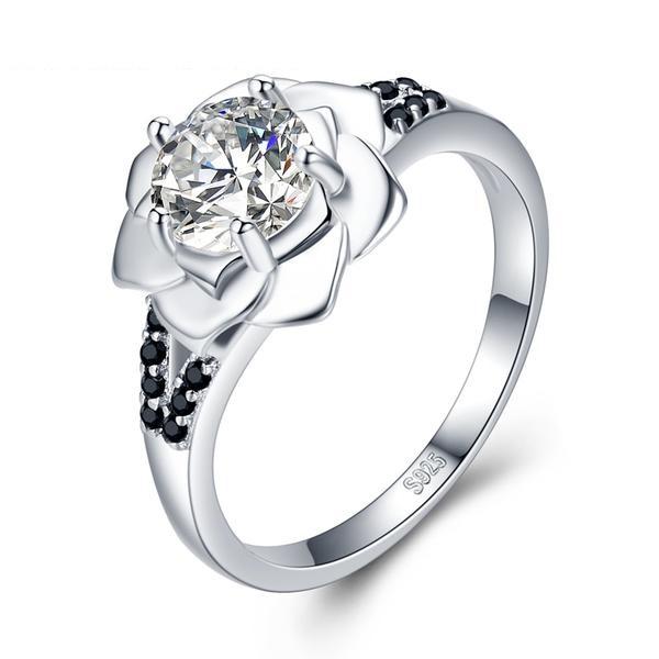 Romantic Flower Silver Ring