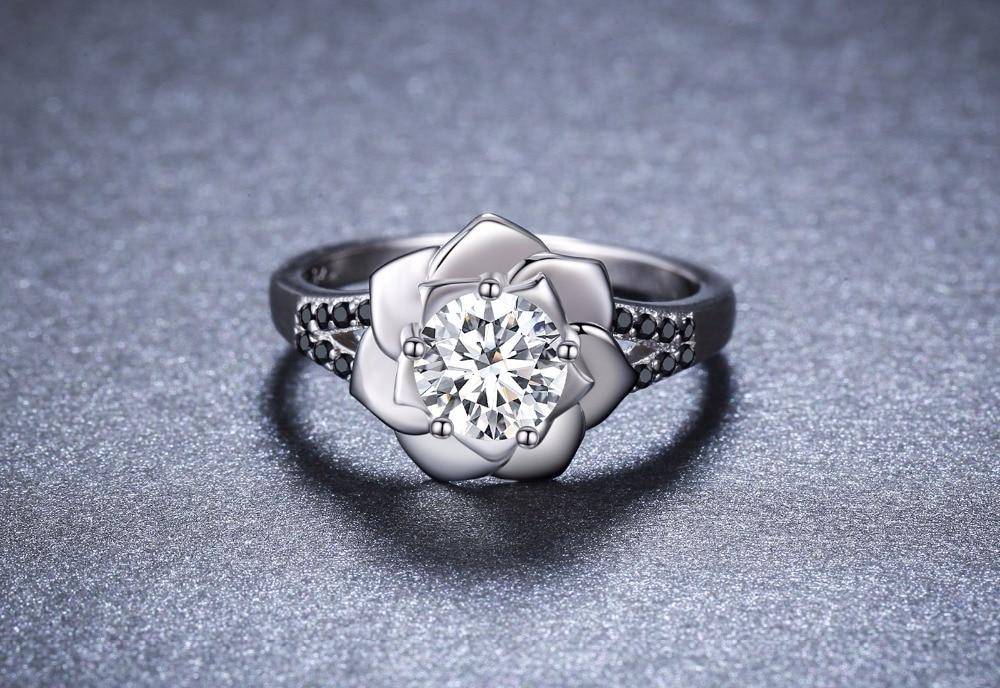Romantic Flower Silver Ring