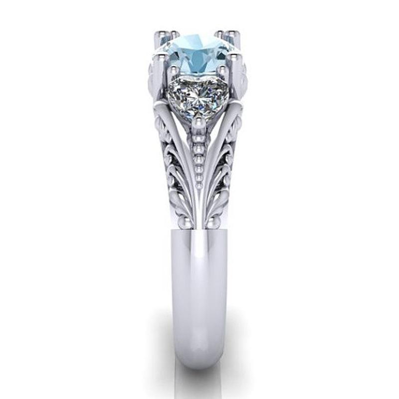 Sky Blue Princess Crystal Ring