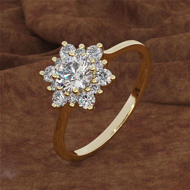 Snowflakes Princess Ring