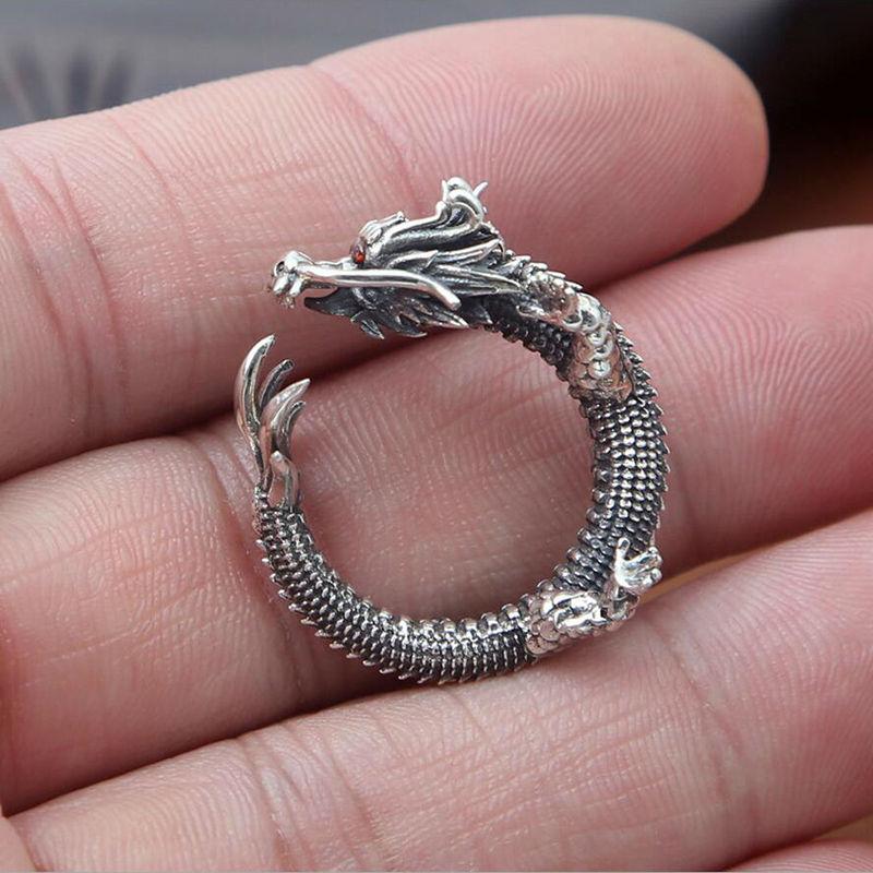 The Enchanted Thai Dragon Silver Ring