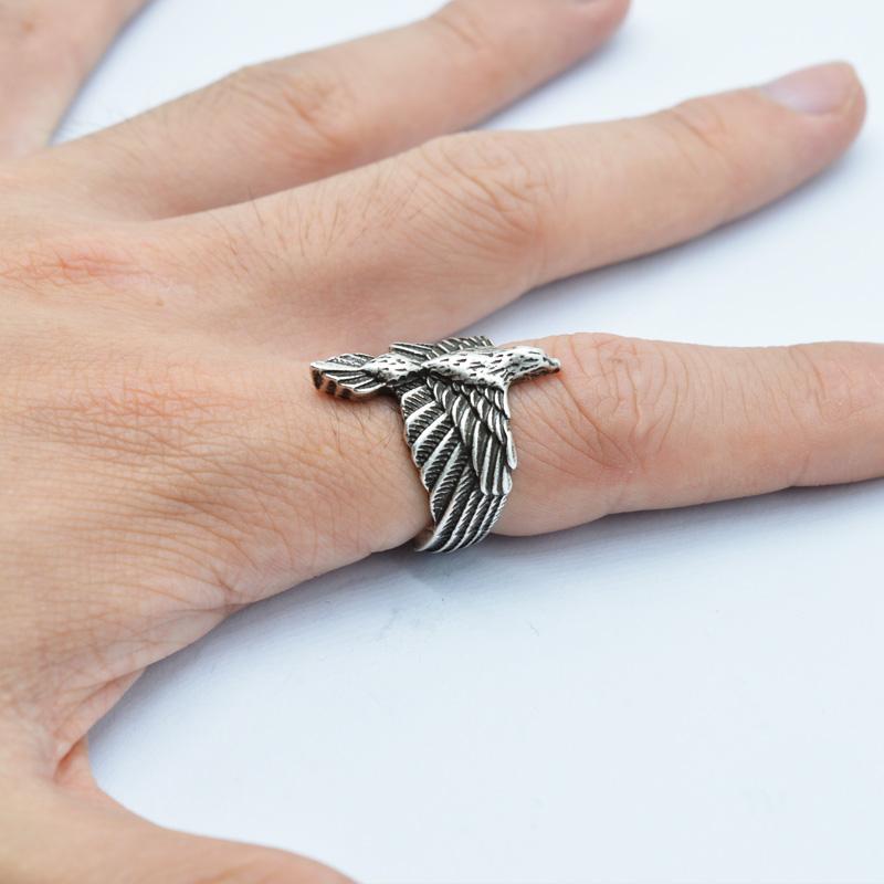 Viking Raven Wrap Ring