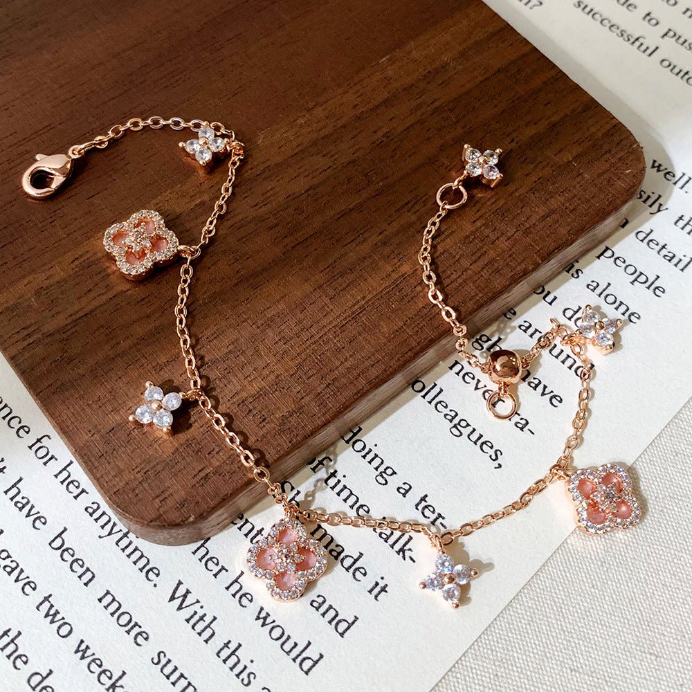 Rose Blossom Charm Bracelet