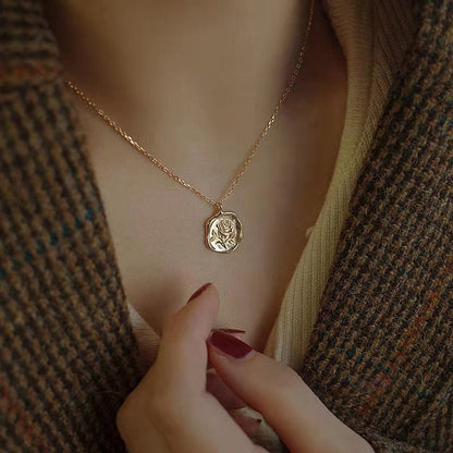Saige Rose Coin Necklace