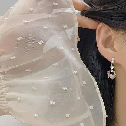 Rosé Heart Earrings