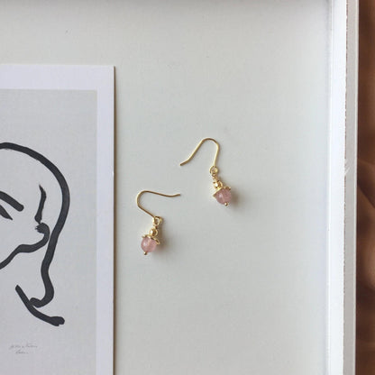 [] Rose Quartz Earrings