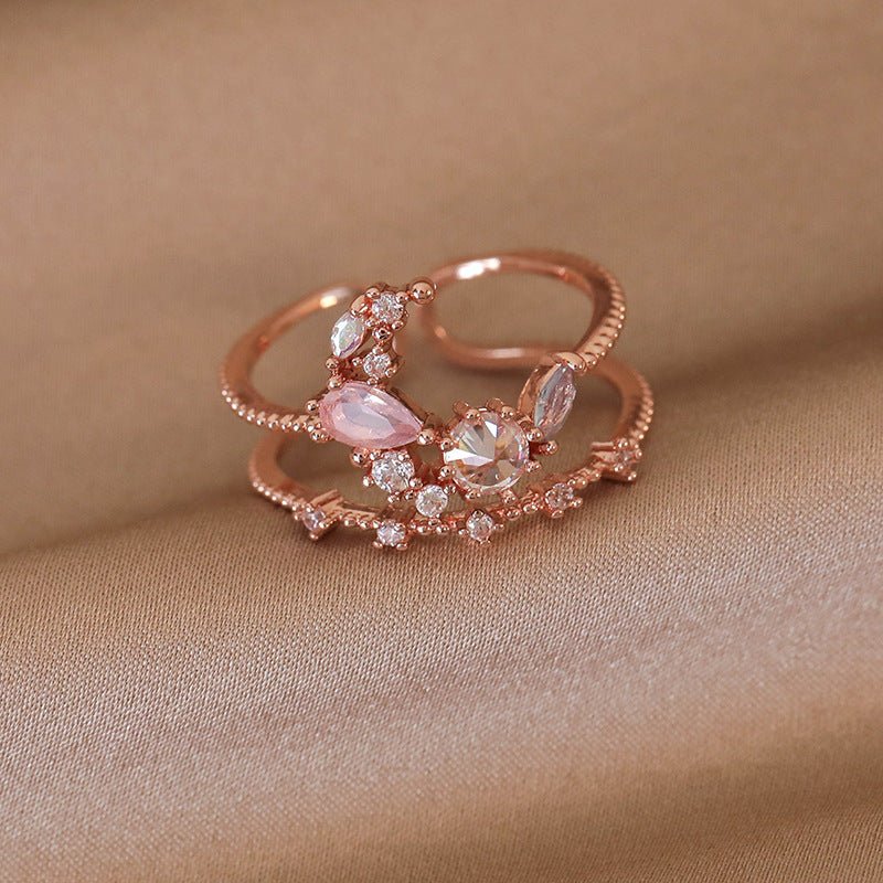 Rosy Moonrise Ring
