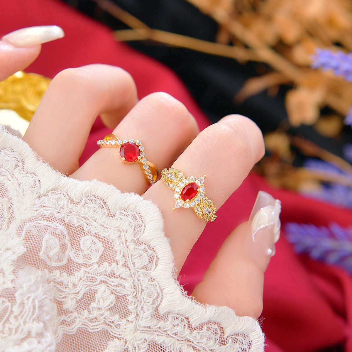 Ruby Twist Ring