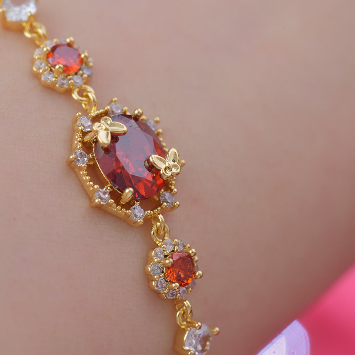 Scarlet Butterfly Bracelet