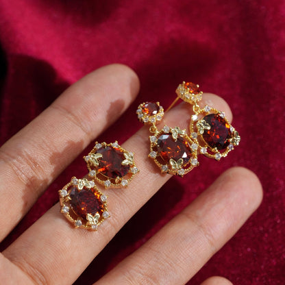 Scarlet Butterfly Stud Earrings