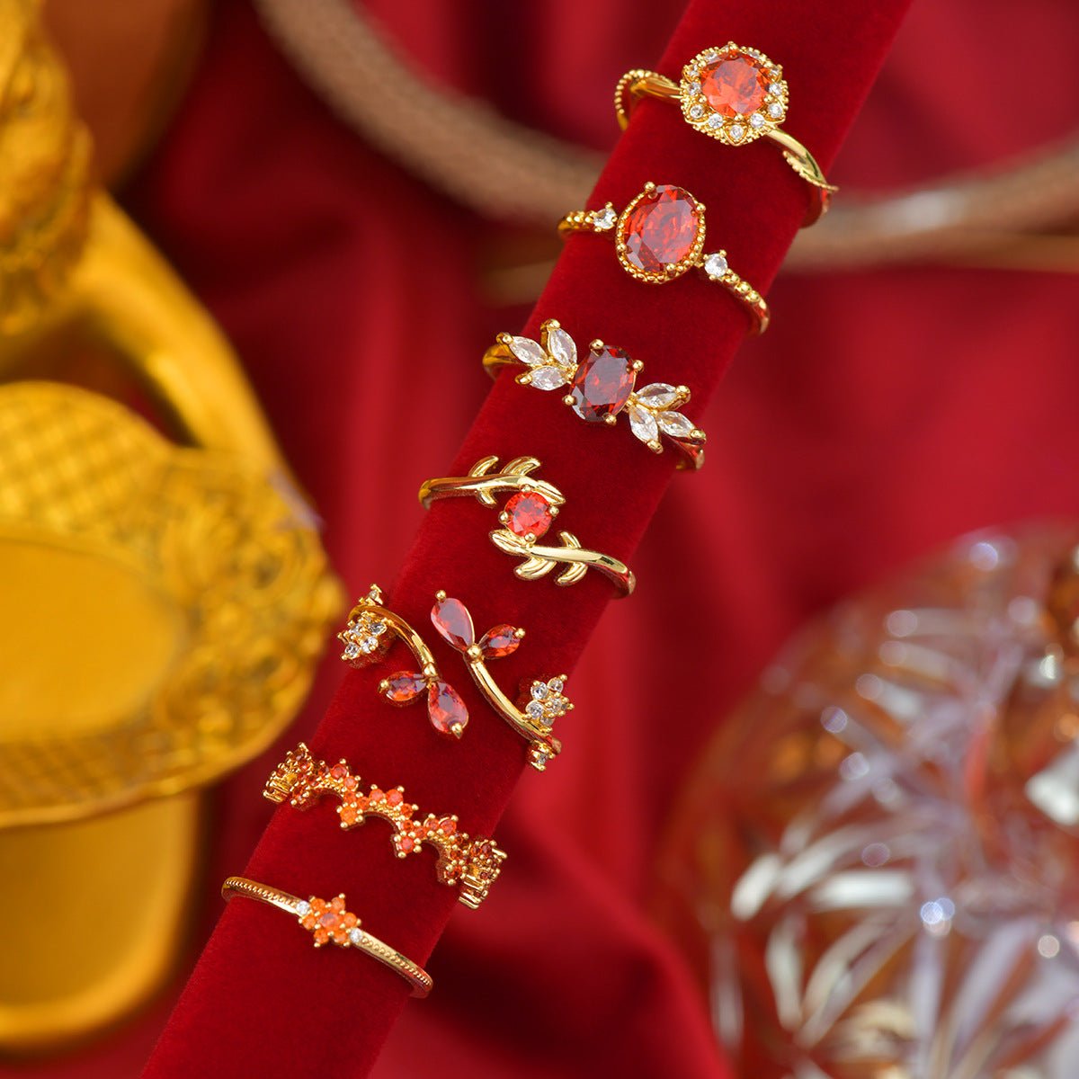 Scarlet Festoon Ring