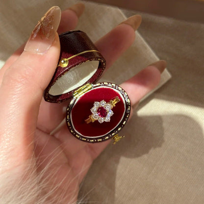 Scarlet Rosette Ring