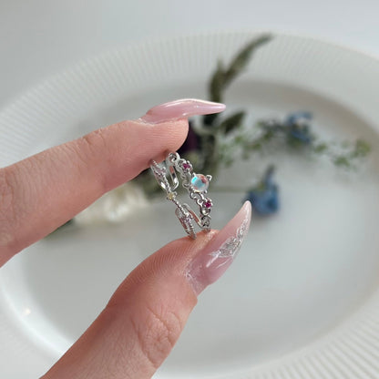 [] Gretchen Silver Aurora Ring