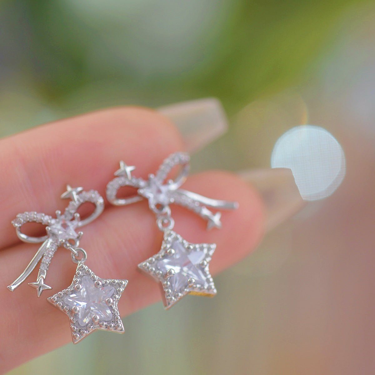 Silver Star Earrings