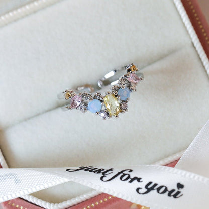 Nellie Tiara Ring in Silver
