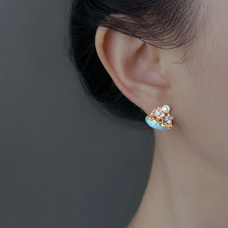Spring Basket Earrings