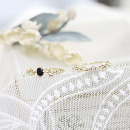 Starlit Noir Ring Set