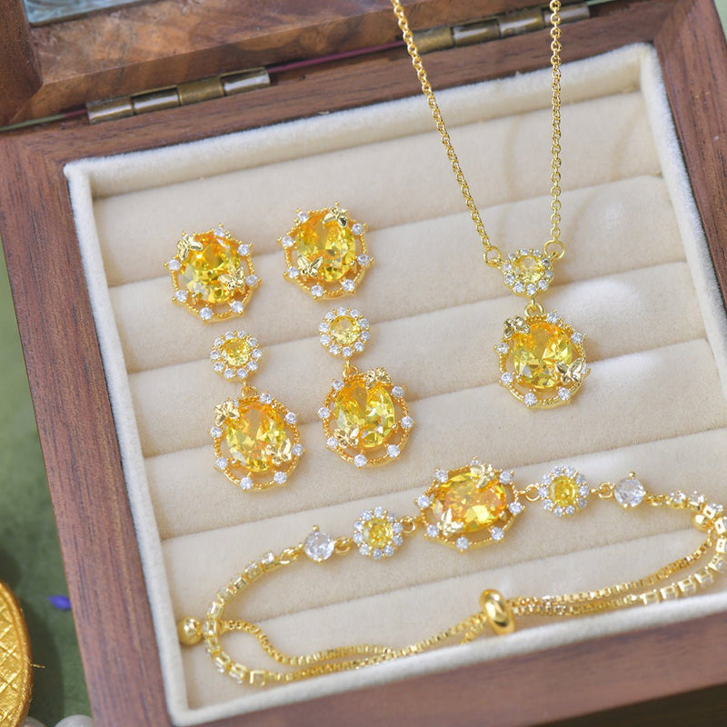 Sunshine Butterfly Drop Earrings