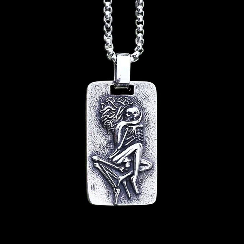 Til Death Do Us Part Skull Pendant