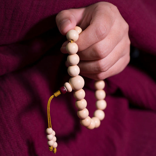 Abelia Biflora Wood Wrist Mala Bracelet 10mm