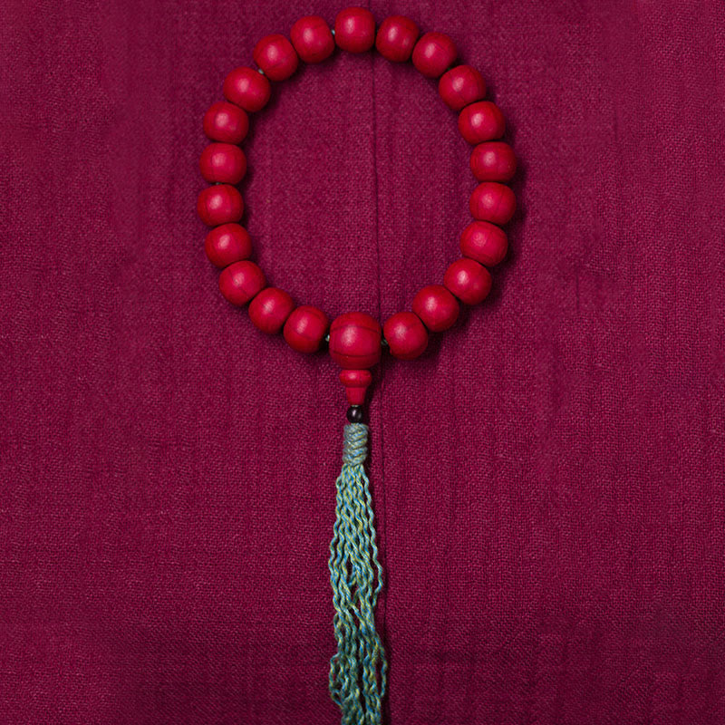 Abelia Biflora Wood Wrist Mala for Protection & Blessing