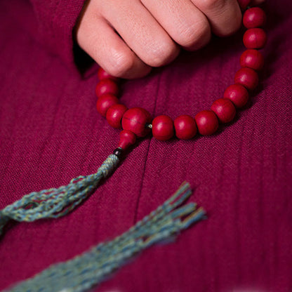 Abelia Biflora Wood Wrist Mala for Protection & Blessing