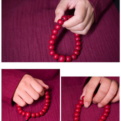 Abelia Biflora Wood Wrist Mala for Protection & Blessing