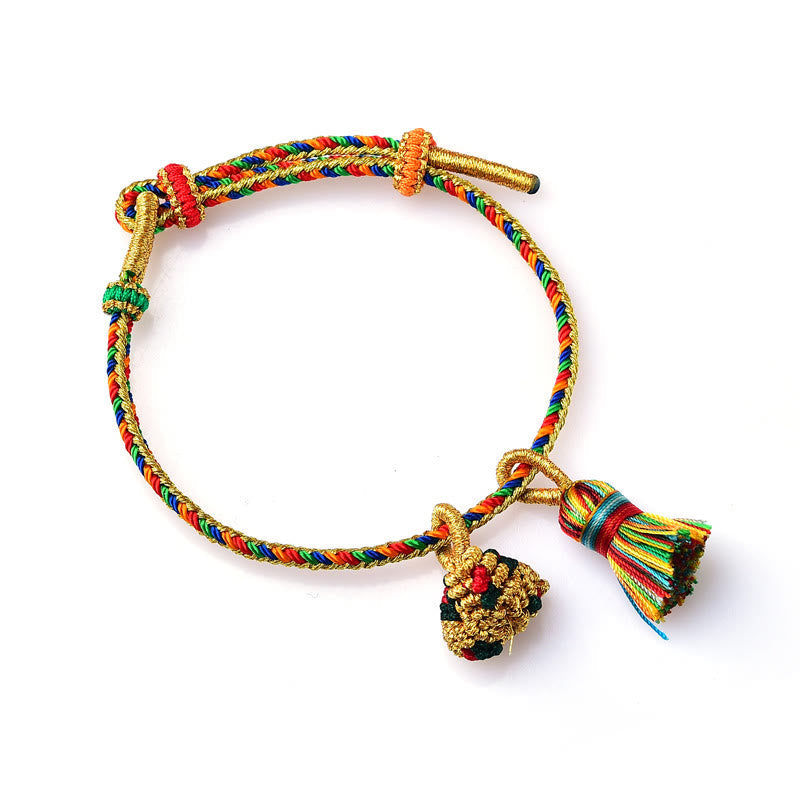Colorful Red String Charm Bracelet for Luck & Protection