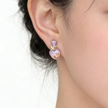 Vase of Butterfly Earrings