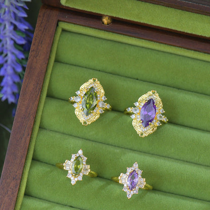 Verdant Art Deco Ring