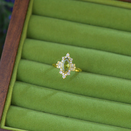 Verdant Art Deco Ring