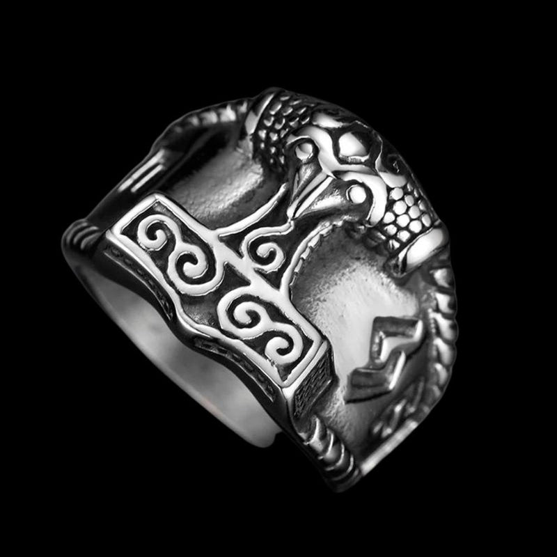 Viking Mjolnir Hammer of Thor Ring