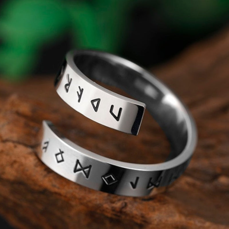 Viking Runes Wrap Ring