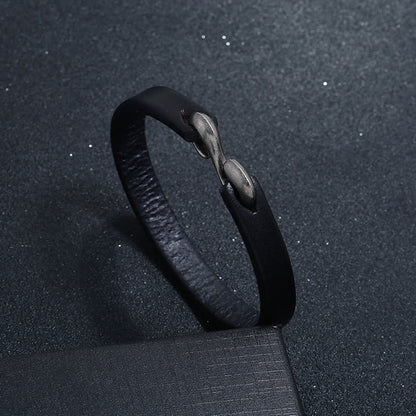 Leather Strength Buckle Bracelet for Spiritual Protection
