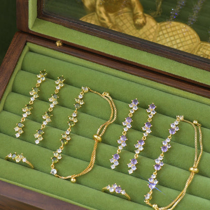 Violet Cascade Ring