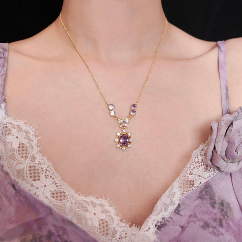 Violet Flutter Necklace