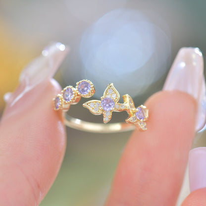 Violet Flutter Ring