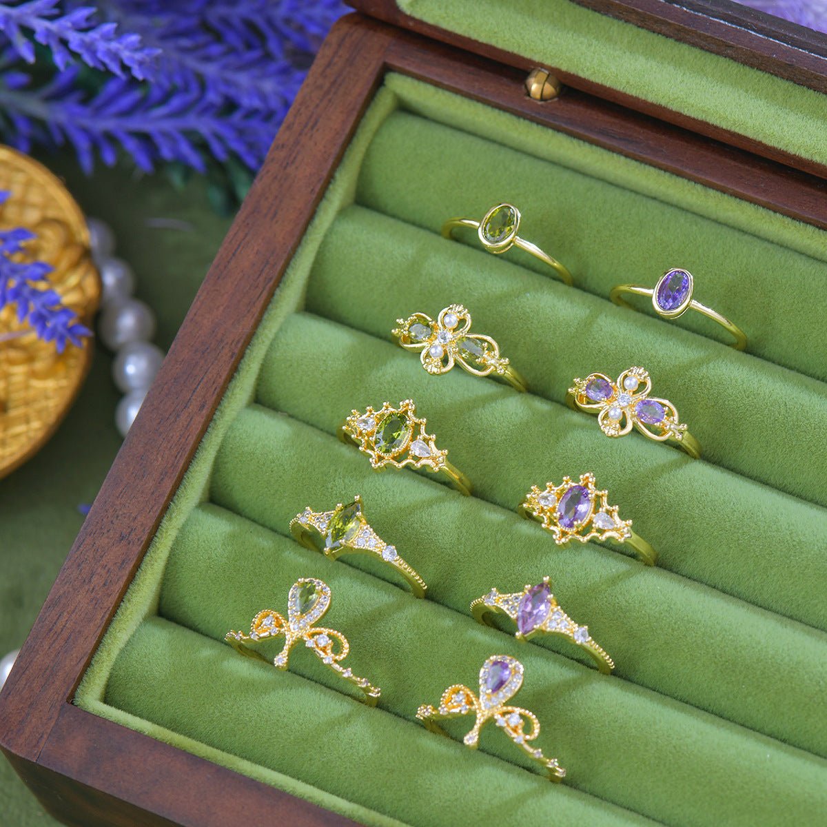 Violet Oval Bezel Ring