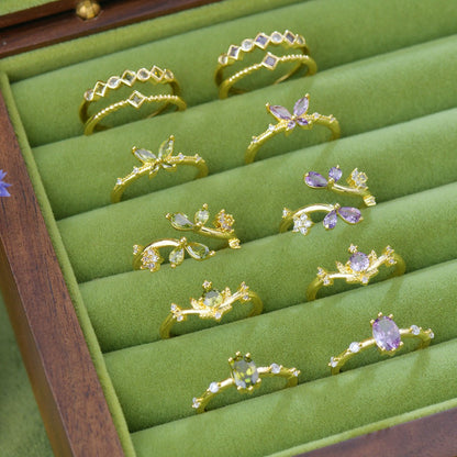 Violet Tiara Ring