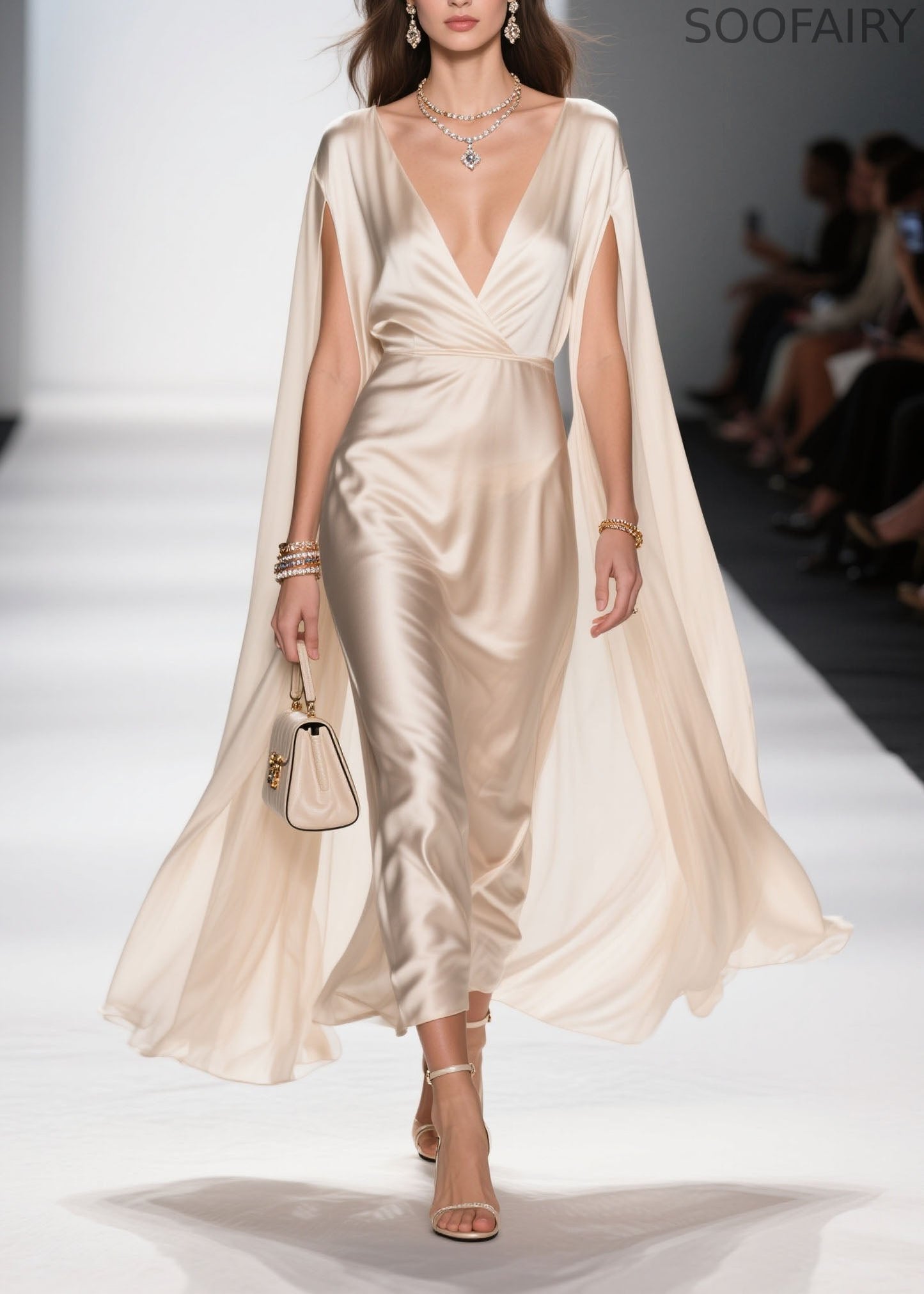 Boutique V Neck Patchwork Chiffon Long Dresses Summer