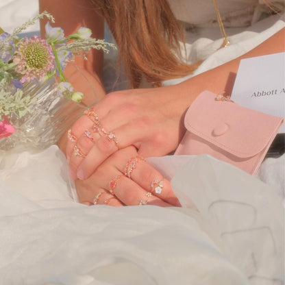 Vivian White Flower Butterfly Ring