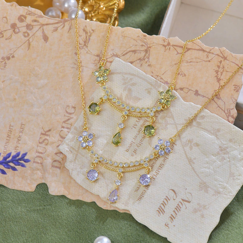 Wildflower Serenade Necklace in Purple