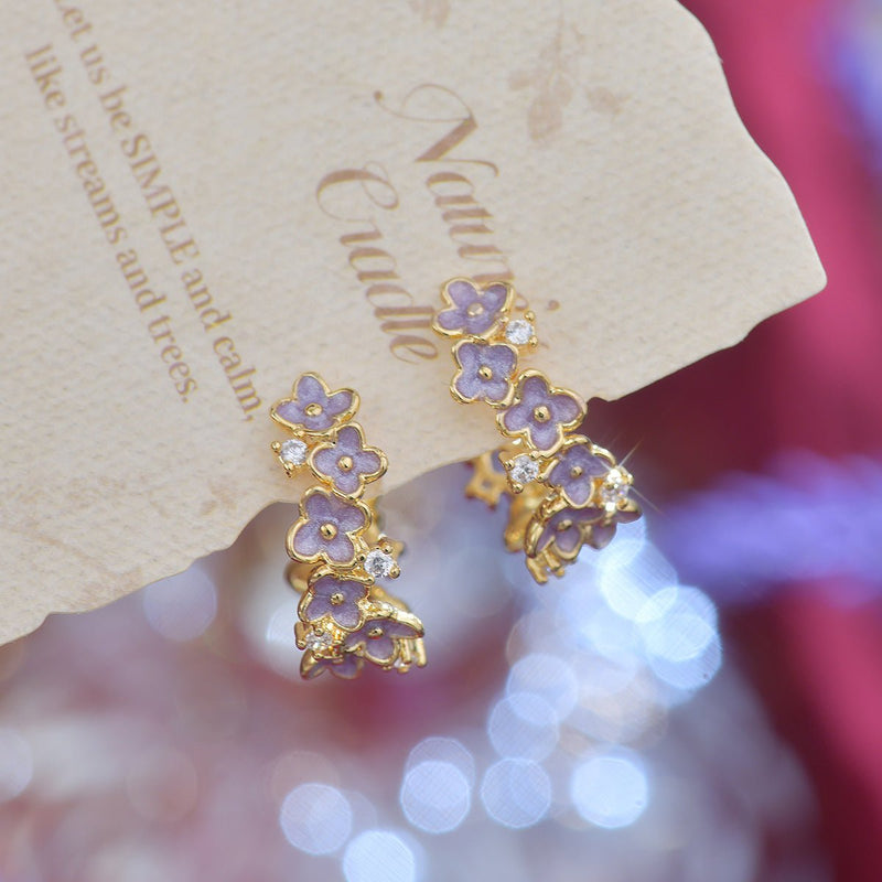 Wisteria Hoop Earrings