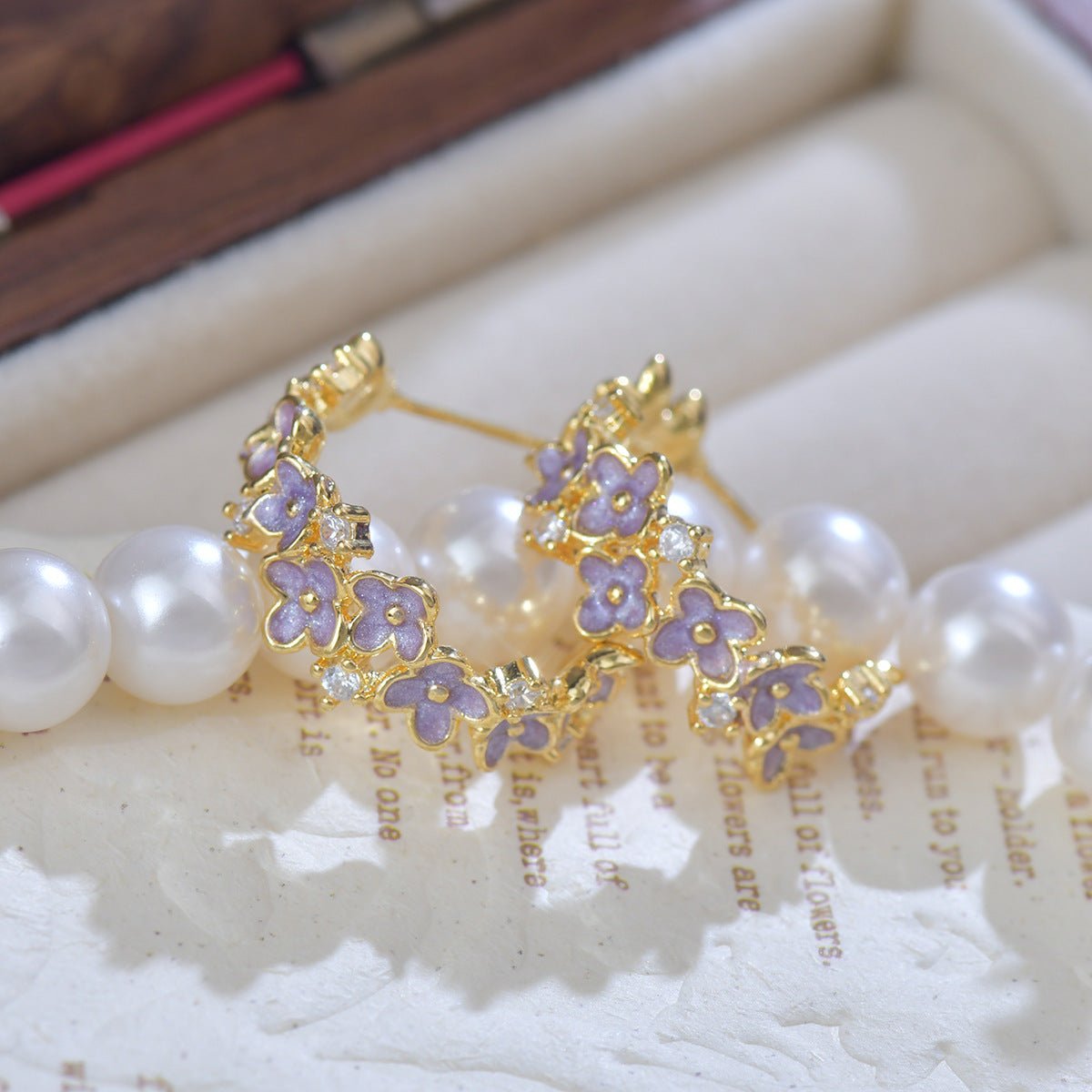 Wisteria Hoop Earrings