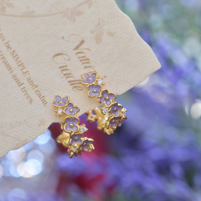 Wisteria Hoop Earrings